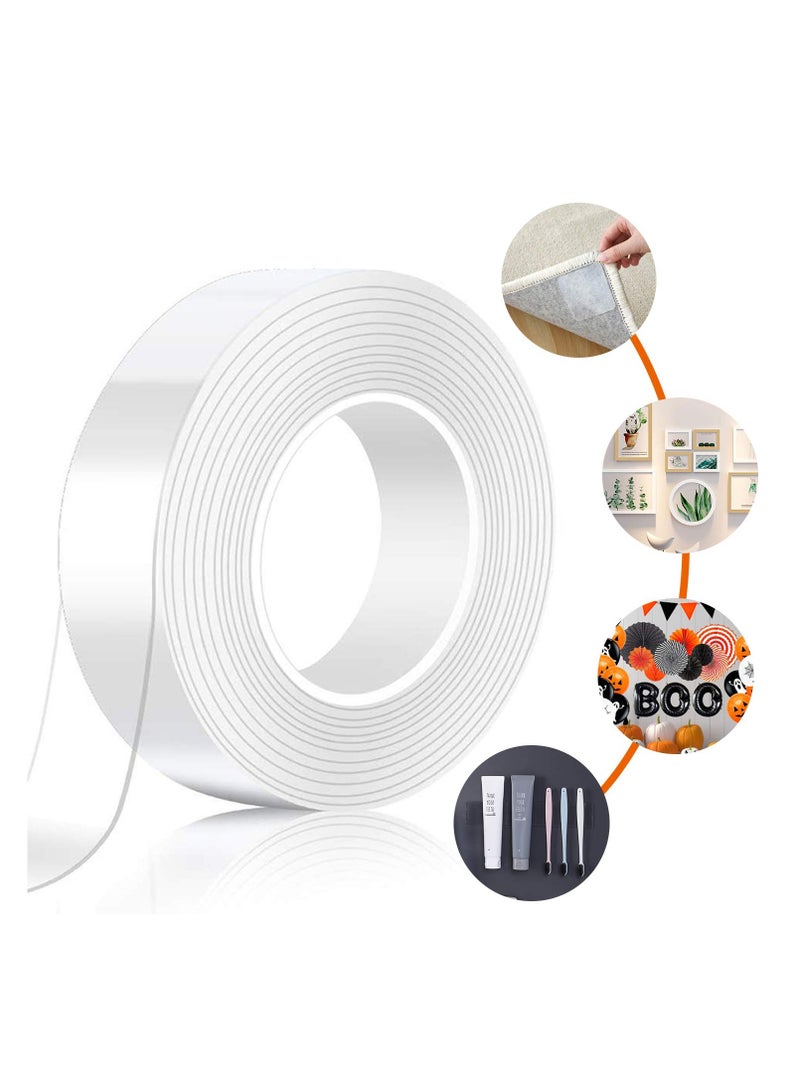 Kuyang Extra Strong Double Sided Tape 5M Magic Nano Double Sided Transparent Removable Double Sided Tape No Trace Double Sided Tape for Carpet, Photo Frame...